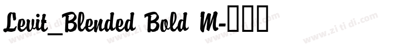 Levit_Blended Bold M字体转换